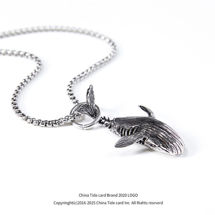 Merek Fashion street hip-hop hip hop kalung pria kepribadian dolphin liontin in hip hop serbaguna pe