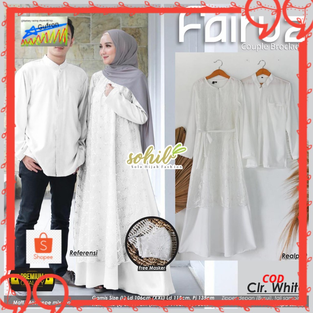 Gamis Brukat Kece Fairuz Couple Original Sohib termurah