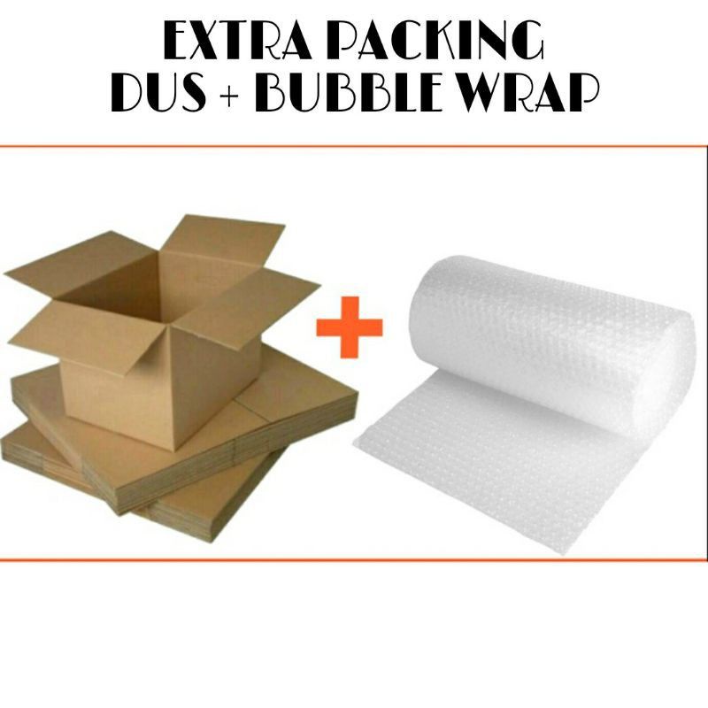 buble wrap plus kardus packing paket