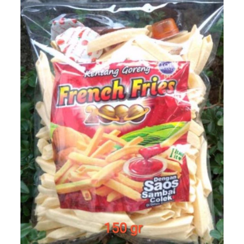 

French Fries 2000 Kemasan 150 gr Cemilan Makanan Ringan Free Bubble Wrap