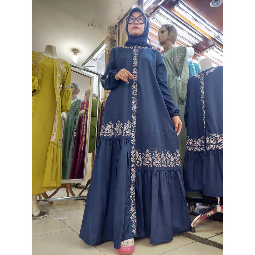 RD// GAMIS KATUN TOYOBO RARADISSA - DRESS PESTA KONDANGAN POLOS TERBARU - GAMIS WANITA POLOS BORDIR 