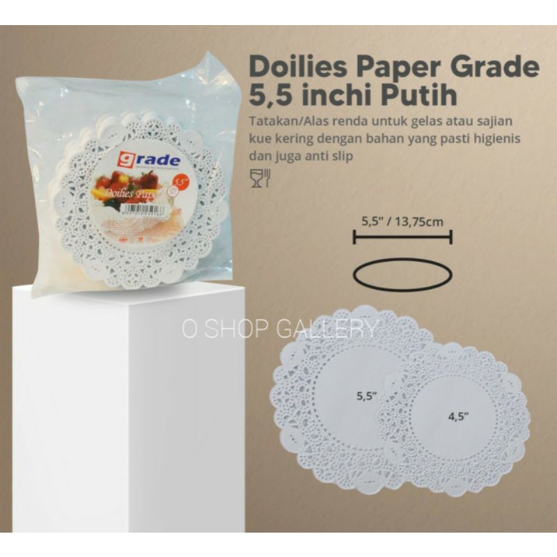 

KERTAS RENDA 5,5 inchi / KERTAS RENDA BESEK / Paper Doilies / Alas Kertas Renda Round 14cm Terlaris