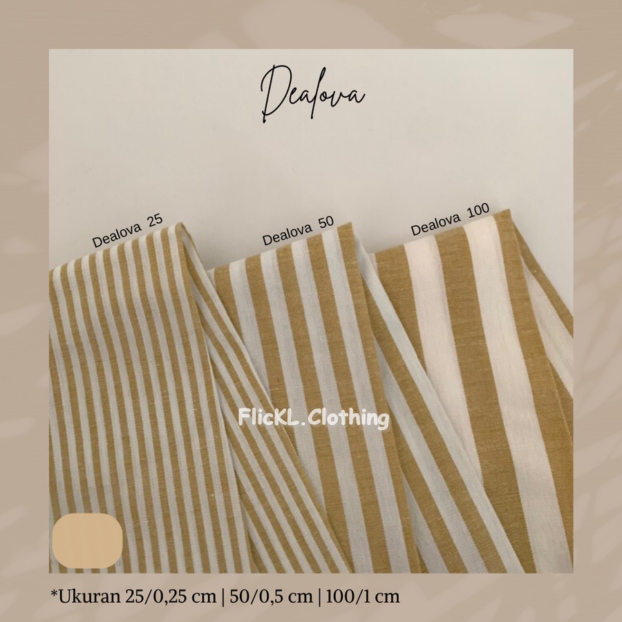 Bahan Kain Dealova 100 Premium Motif Salur Garis Garis Corak Garis Garis 100cm Eceran