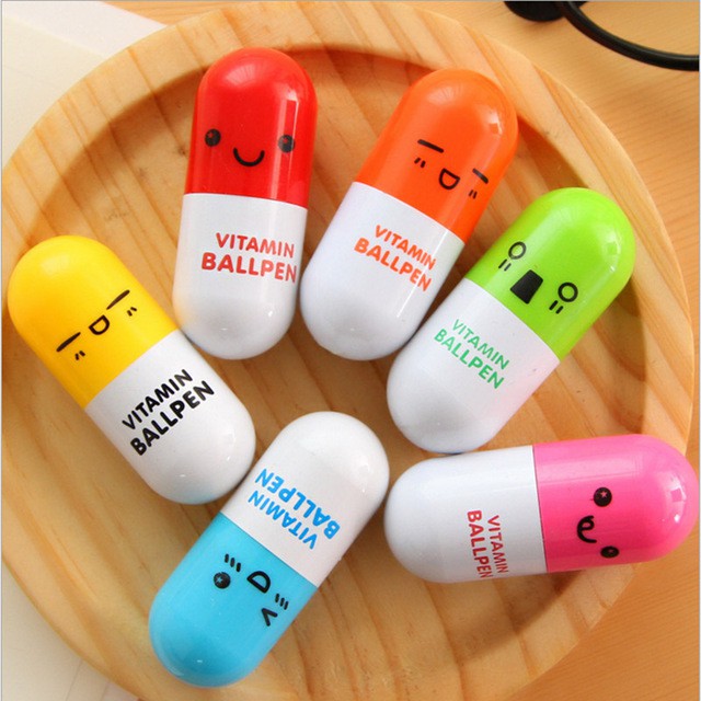 PULPEN KAPSUL VITAMIN / PENA VITAMIN UNIK / PENA VITAMIN KAPSUL / PULPEN KAPSUL LUCU SOUVENIR-1