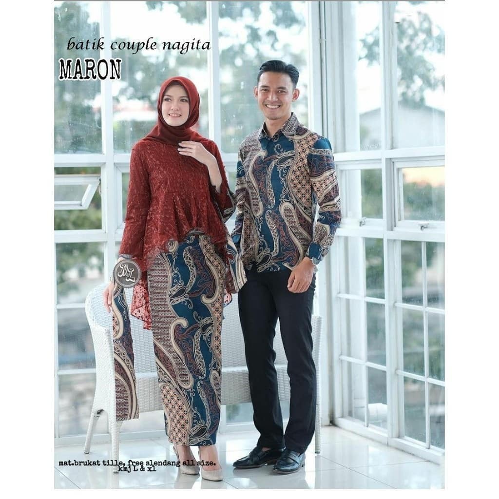 KHANSABATIK [ADA JUMBO] TERMURAH! BATIK KEBAYA COUPLE TERBARU PASANGAN JAWA 4 BROKAT Kebaya Tunangan Lamaran