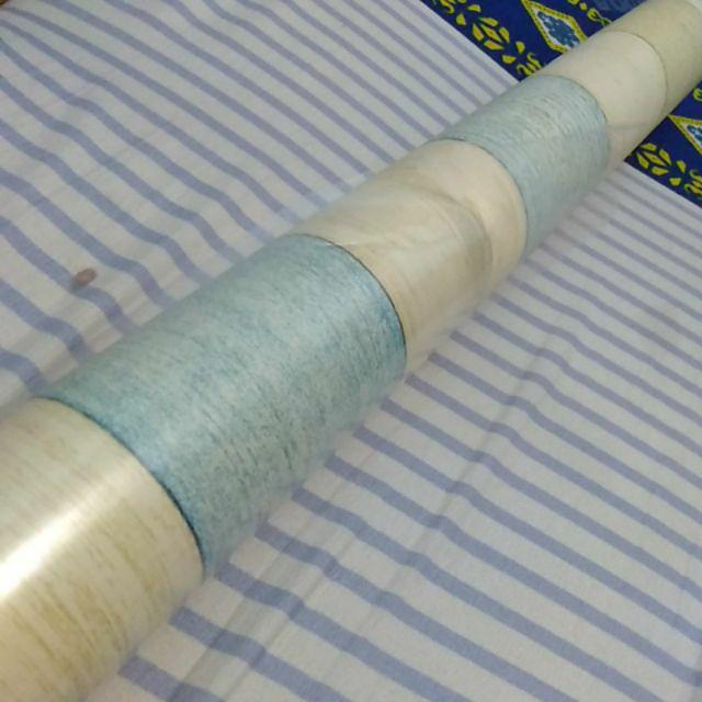 Wallpaper Sticker Dinding Papan Kayu Kuning Gading Biru Walpaper Stiker