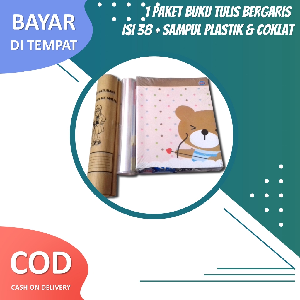 

Paket Buku Tulis Sinar Dunia Isi 38, 1 Pack dan Sampul (Plastik & Kertas Coklat)