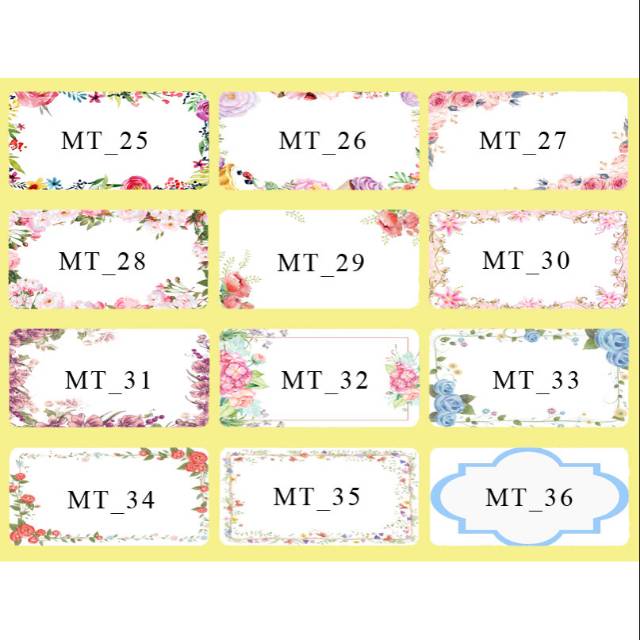 

Print lebel motif 103 (tidak pake nama) lebel T&J