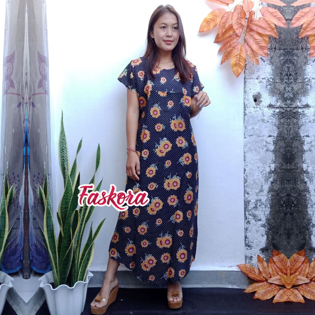 Long dress Muslim Jumbo Matahari / Dress Panjang Wanita Murah Bali