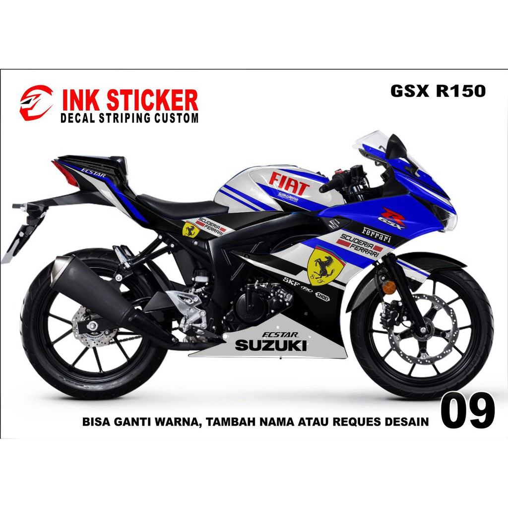 Sticker Decal GSX 150R 09 Fullbody, Decal Suzuki GSX 150