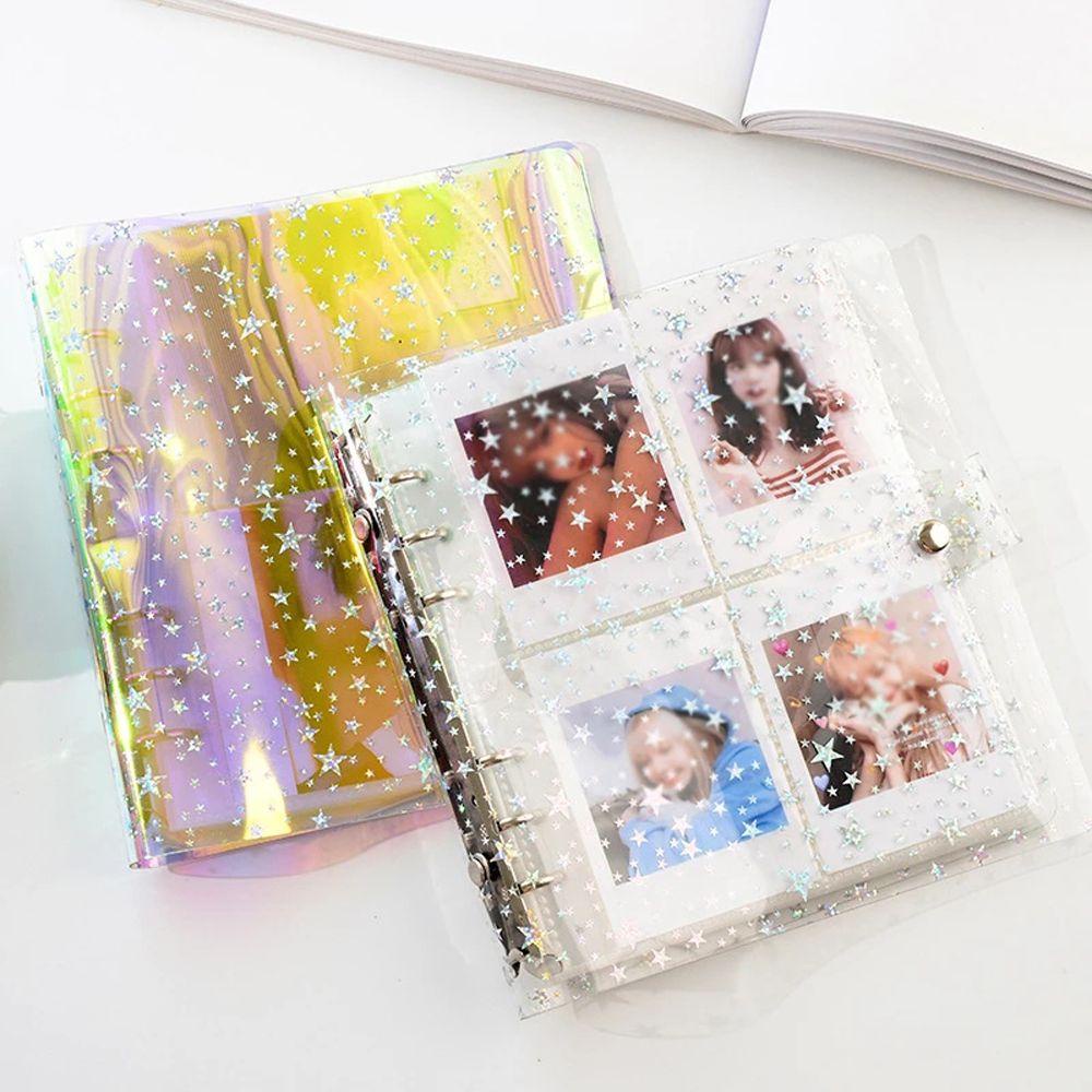 Agustinina Album Foto Soft PVC Bling Cover Gambar Case Jelly Color Album Card Stock Card Holder Binders Albums