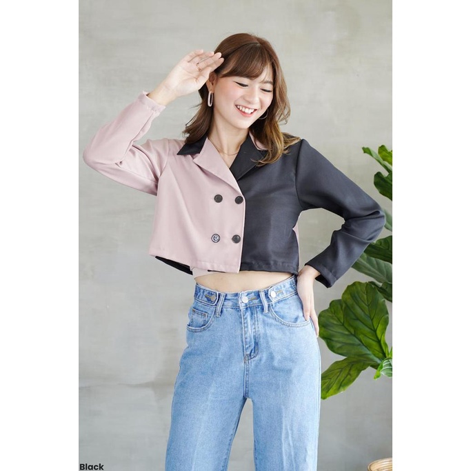 BEFAST - ZEC OOTD Wanita Kemeja WEISA / Kemeja Crop Zhuzu / Kemeja Wanita Crop Kekiniaan / Kemeja Model Korean / Kemeja 2 Warna Keluaran Terbaru