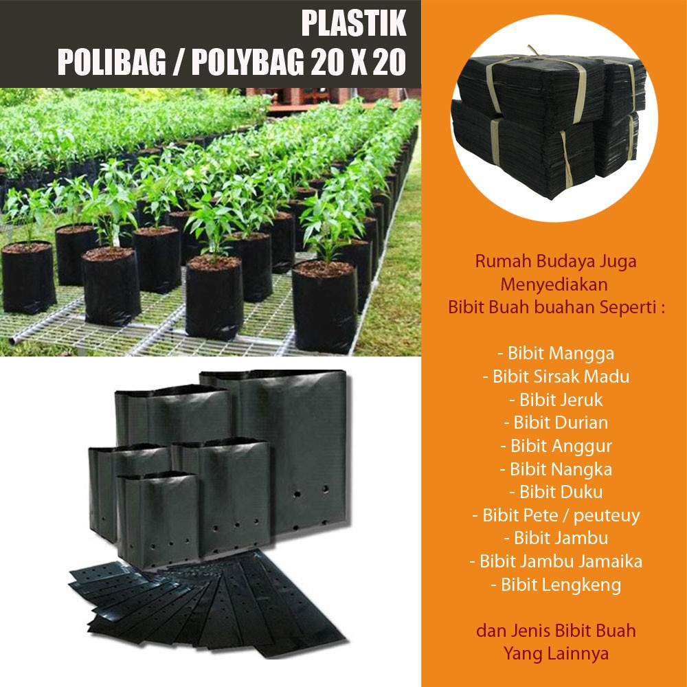  POLYBAG  POLIBEG POLIBAG KANTONG TANAMAN PLASTIK 