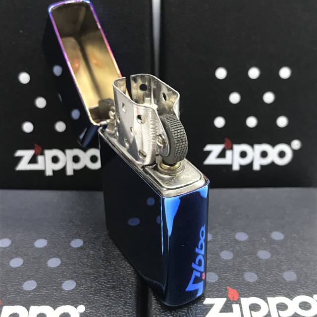 Zippo Croum Blue Ice Polos Grade Ori Calsic