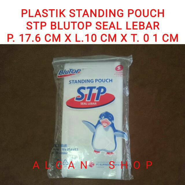 Kantong Plastik Standing Pouch STP 10 x 17.6 x 0.1 Klip Berdiri Seal Lebar Bening OPP Premium Qualit