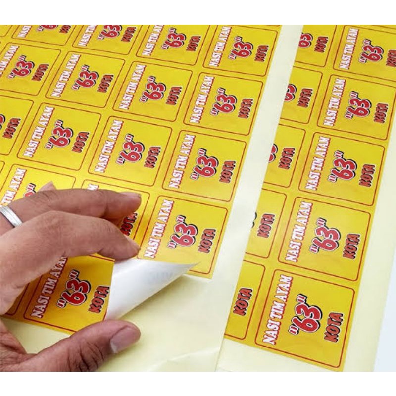 (BISA ECER) Cetak Stiker cromo, stiker vinyl, Label makanan,label kemasan