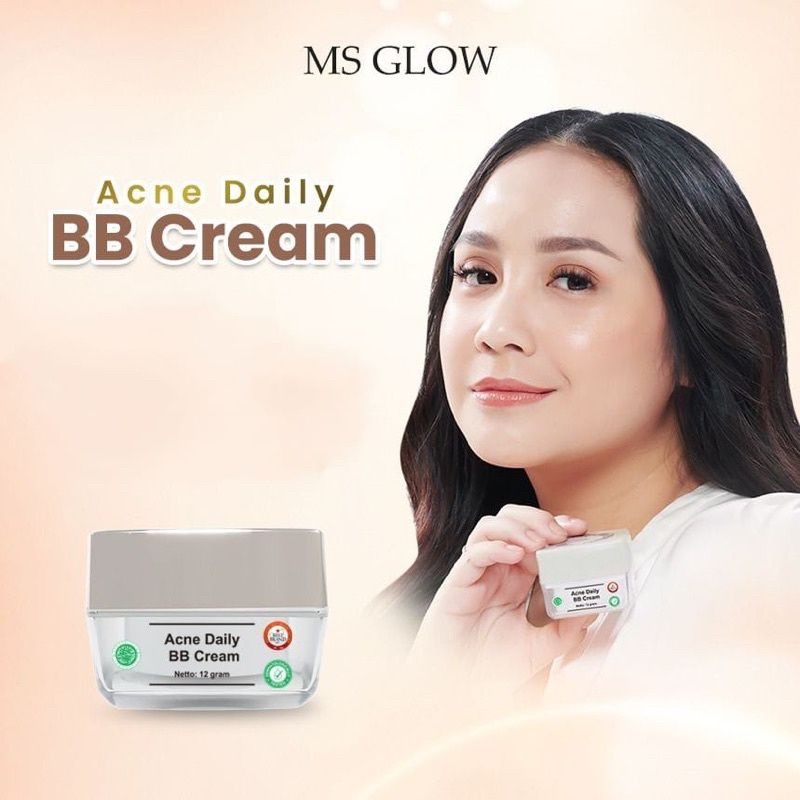 Acne Daily BB Cream MS Glow / Krim Siang Untuk Keluhan Wajah Jerawat/ Cica day cream