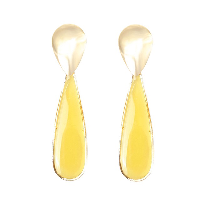 LRC Anting Tusuk Fashion Transparent Acrylic Drop Earrings F96777