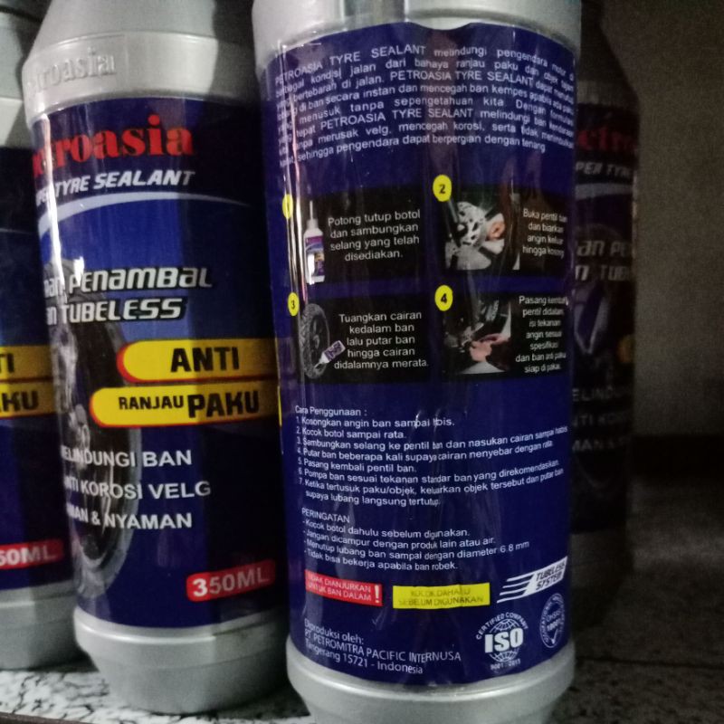 Cairan Ban Tubles Anti Bocor Petroasia 350ml.. Tambal Ban Tubles Anti Bocor