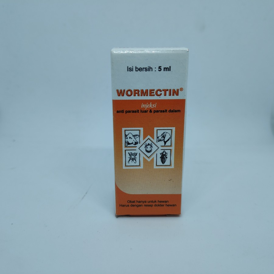 WORMECTIN Obat Scabies Kudis Gudik Tungau Suntik Injeksi Kutu Jamur Kucing Kelinci - 5 ml