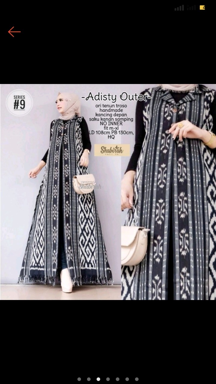 Termurah Cod-adisty Outer Tenun Troso Long Cardi Batik Solo Modern / Cardigan Batik Original / Tunik