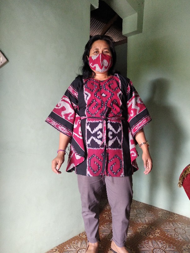 Baju Blouse Tenun Wanita Etnik Troso Jepara - Blouse Tenun Etnik - Baju Atasan Batik Tenun Wanita