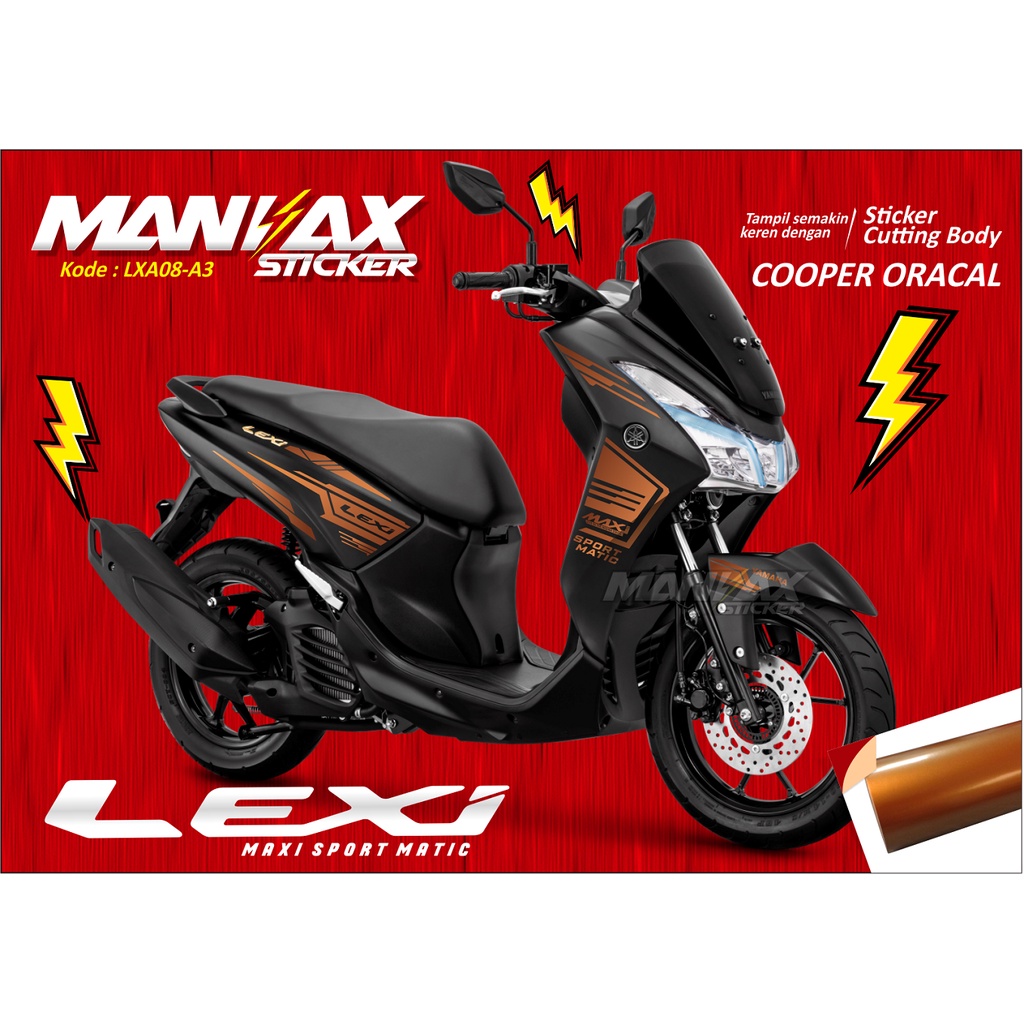 CUTTING STICKER LEXI COOPER - Lis Stiker Cutting Yamaha Lexi Variasi - Striping Lexi - Sticker Motor