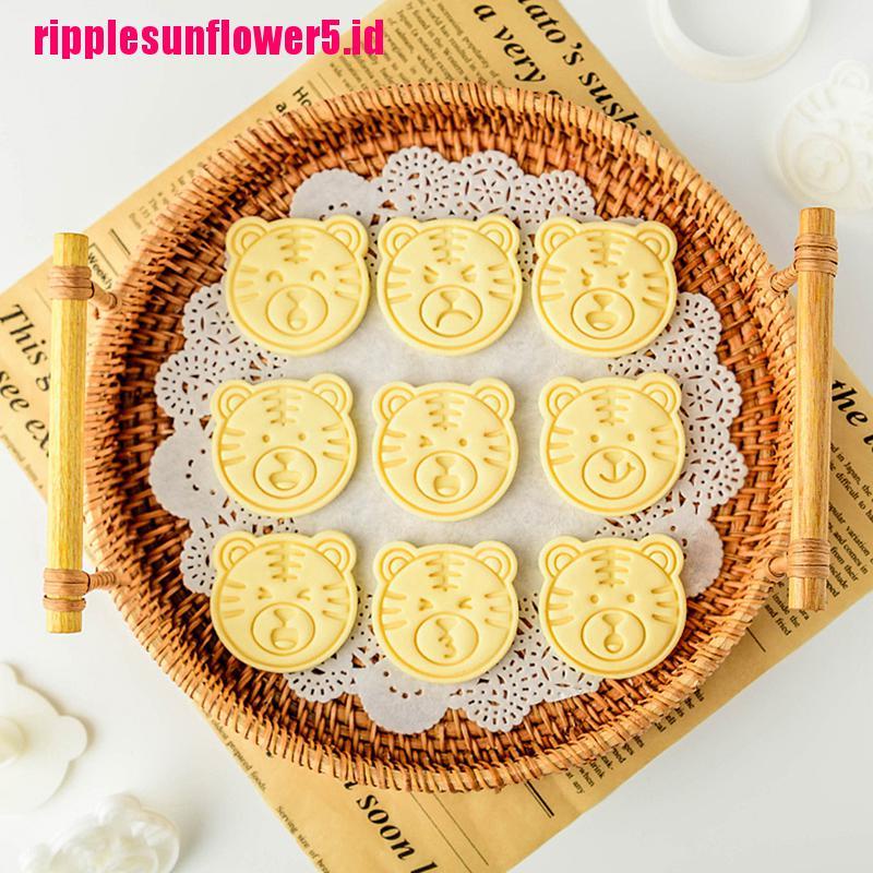 # Kaos T-Shirt Wanita Lengan Pendek Motif Print #Cetakan Adonan Kue Fondant Desain Kartun Harimau Untuk Dekorasi