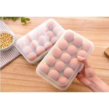 Rak telur Tempat kotak menyimpan telur box eggs organizer 15 sekat biji
