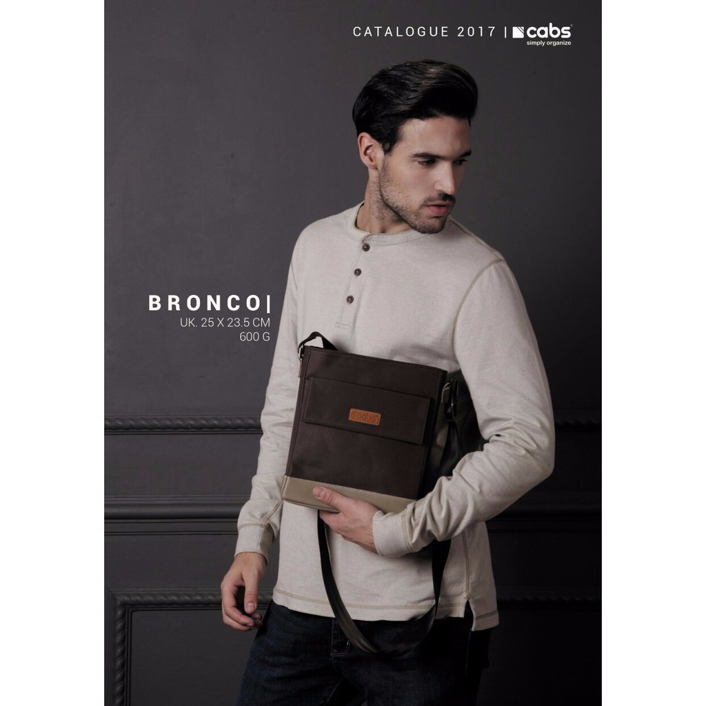 Cabs Pocket Bronco (Tas Selempang Pria Multifungsi Tas Laptop) Brown F-20