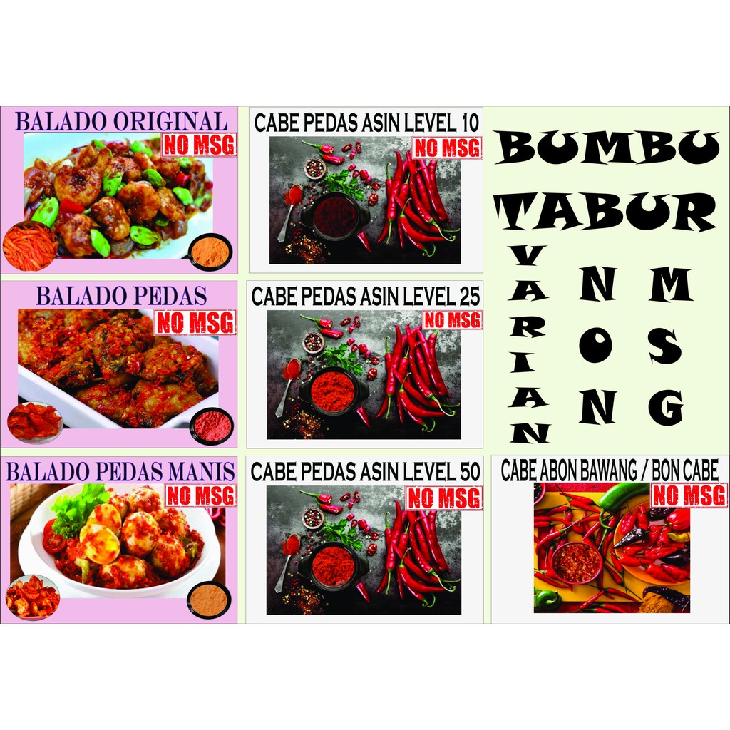 

BUBUK TABUR NON MSG TERBAIK BON CABE PEDAS GURIH 10 25 50 BALADO ORIGINAL PEDAS MANIS ENAK MURAH OKE