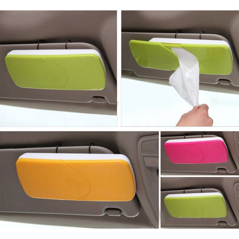 Tempat Tissue Tisu Sun visor Plastik Praktis Hemat Tempat