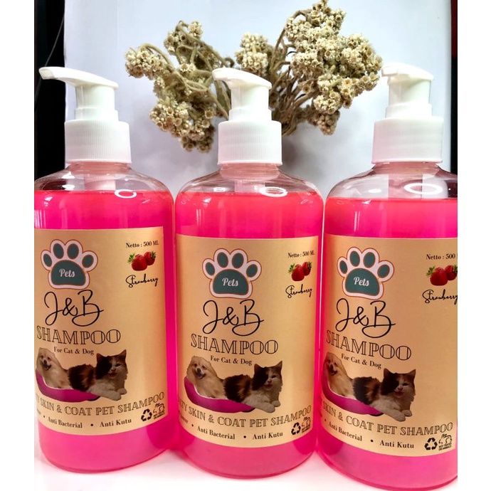 Shampo Jamur &amp; Kutu J&amp;B Pets Shampo 500 ml Anti Bacterial untuk Kucing / Anjing