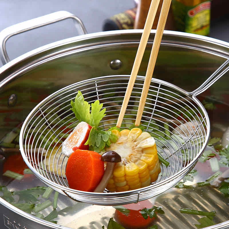 ANQI1888 Saringan Minyak Tirisan Goreng Serokan Masak Stainless Tahan Panas / RH-2182