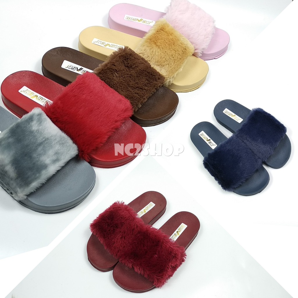  Sandal  wanita Kokop Slop Bulu  SB CIELLO Shopee  Indonesia