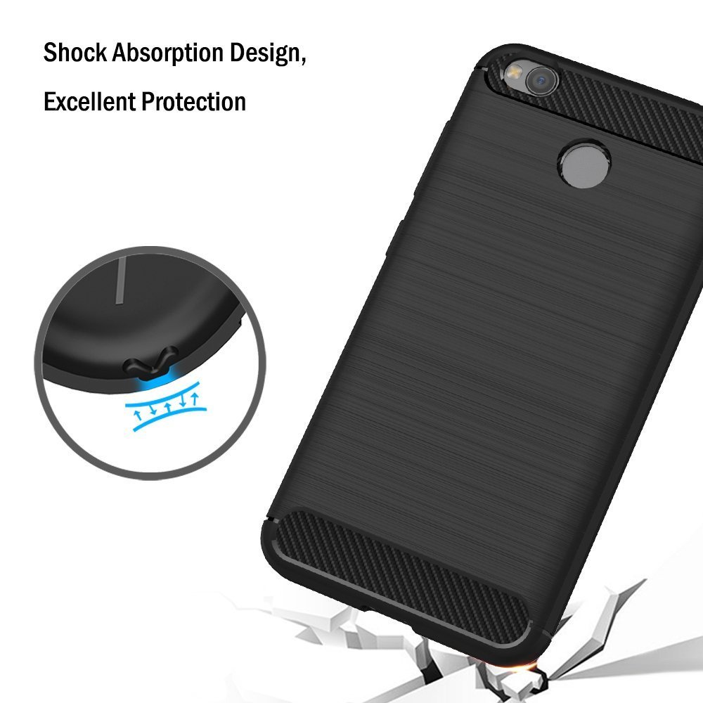 iPaky Carbon Fiber Xiaomi Redmi 4X (5.0&quot;) | Softcase Shockproof TPU