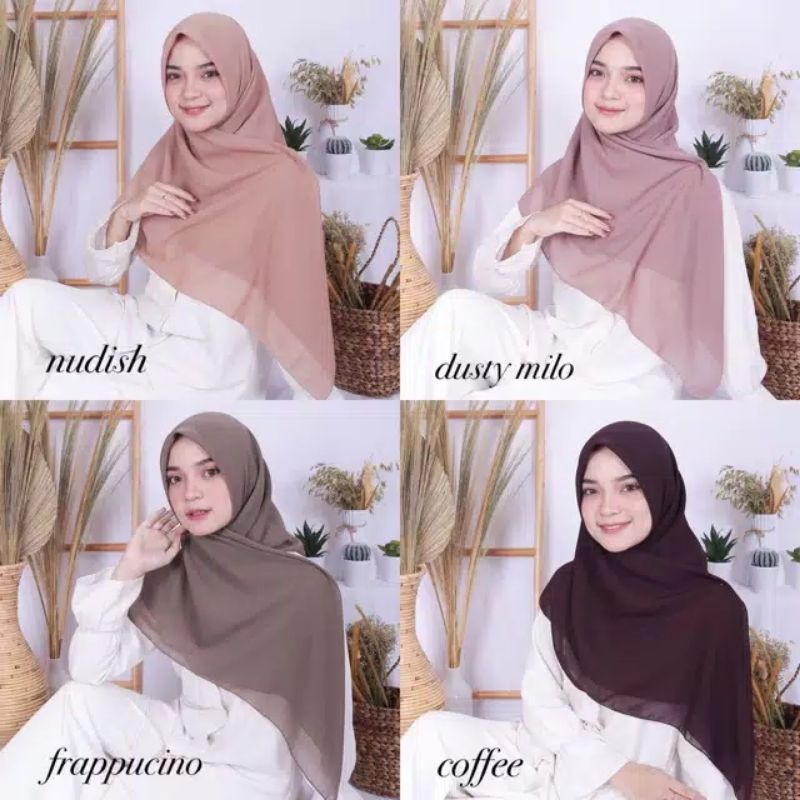 Bella Square Hijab Segi Empat Polycotton / Double Hycon / Double Chiffon &quot;Part 1&quot;