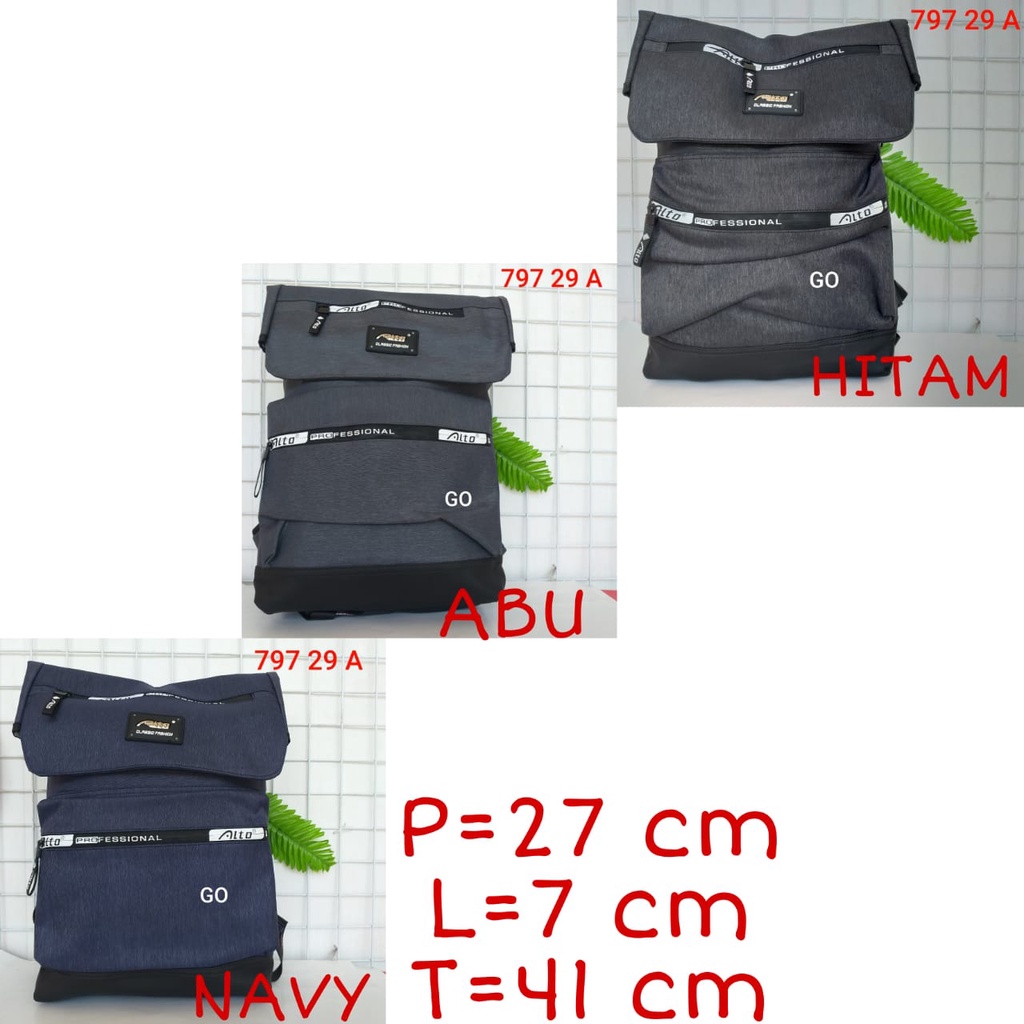 sogo PALO ALTO Backpack Super Tas Sekolah Tas Kuliah Tas Ransel Laptop dengan Raincover