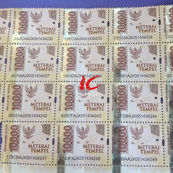 

Materai Tempel 10000