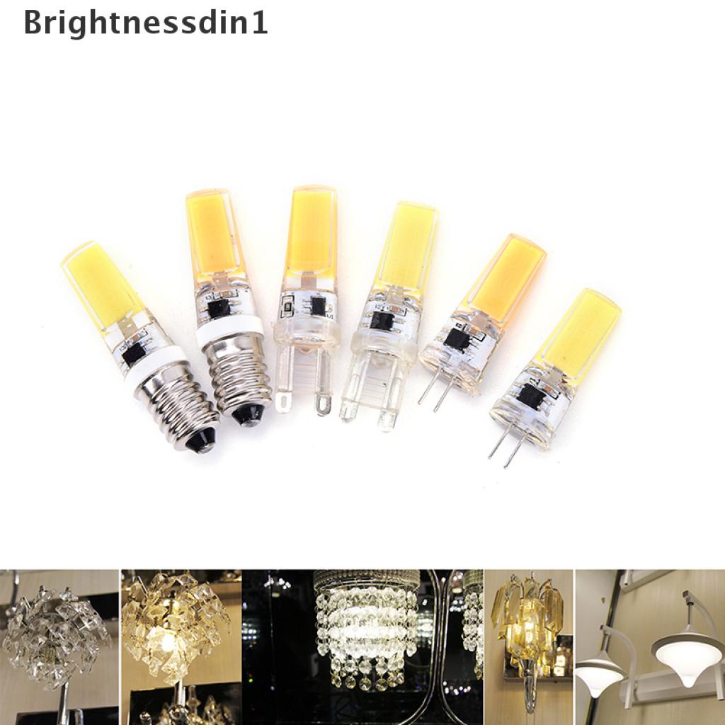 (Brightnessdin1) G4 G9 E14 9w 220v Lampu Bohlam Led Cob Smd Bahan Silikon