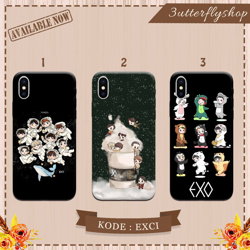 EXO Boyband Chibi casing case HP xiaomi samsung iphone oppo vivo realme redmi meizu