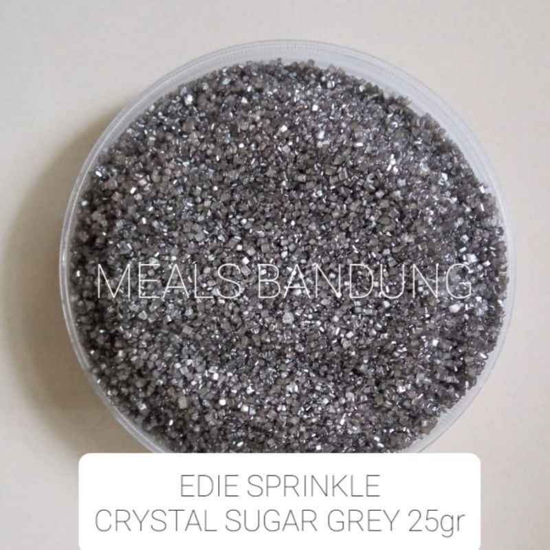 

Edible Sprinkle Crystal Sugar Grey 25gr