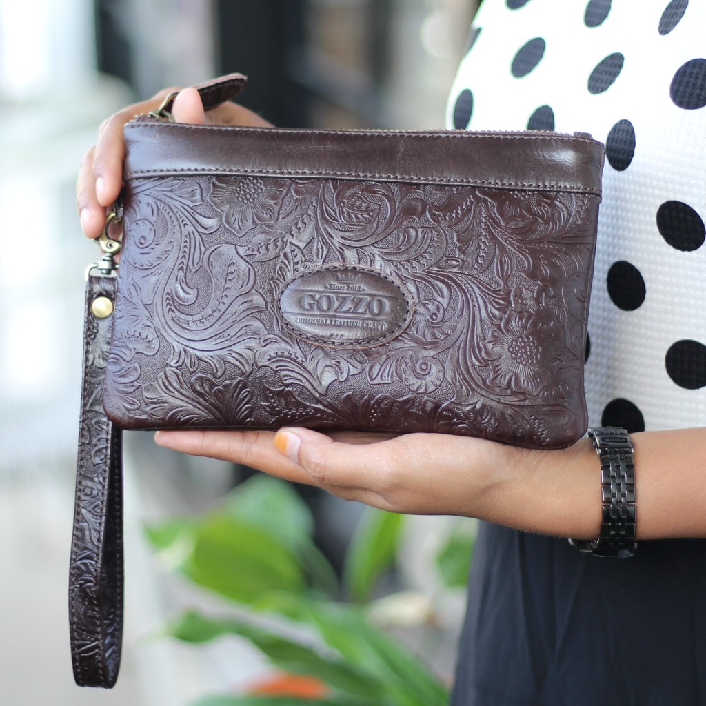 TERMURAH !! CLUTCH WANITA 100% KULIT ASLI LOVELY BATIK / FREE GRAVIR NAMA