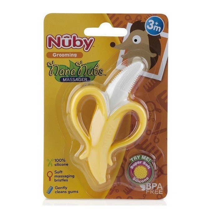 NUBY Nana Nubs Banana Teether Gigitan Bayi Pisang Baby Teething Toy