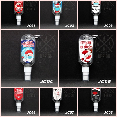 BOTOL GANTUNG DAN SPRAY 30ML | NATAL EDITION BOTOL GANTUNG HAND SANITIZER | BOTOL HANDSANITIZER MOTI