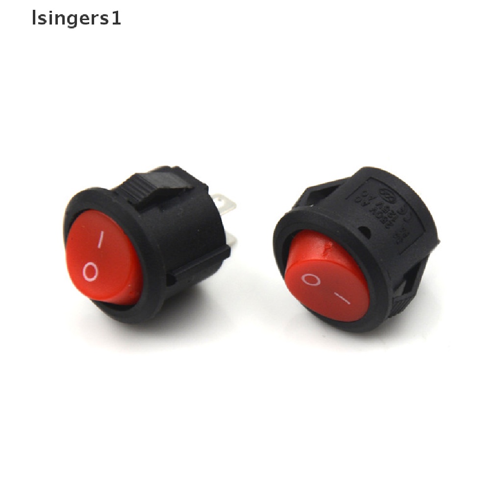 (lsingers1) 10pcs Saklar Rocker ON-OFF 2-Pin 3A / 250V Diameter 16mm Untuk Perahu