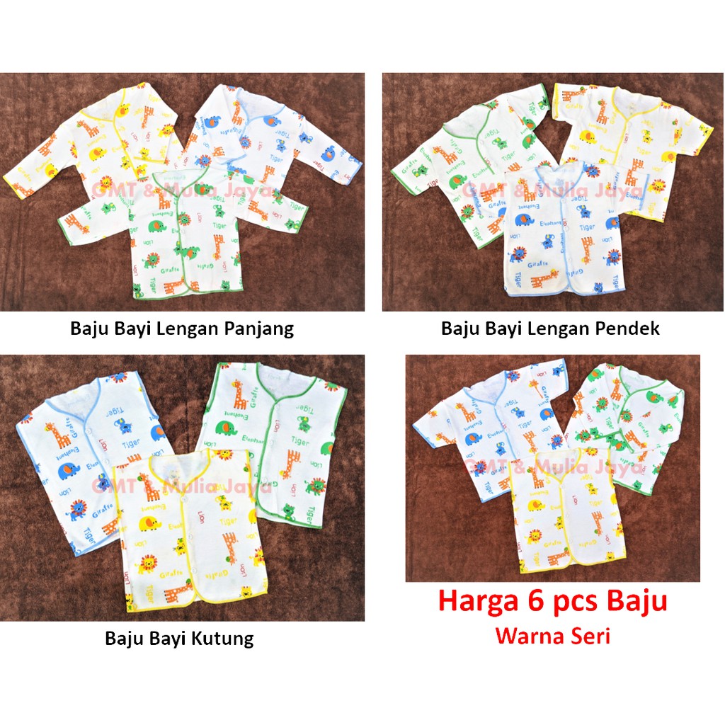 6 Pcs BAJU BAYI LAHIR PERLENGKAPAN BAYI NEWBORN HALUS 6 Pcs BAJU BAYI LAHIR PERLENGKAPAN BAYI NEWBORN HALUS