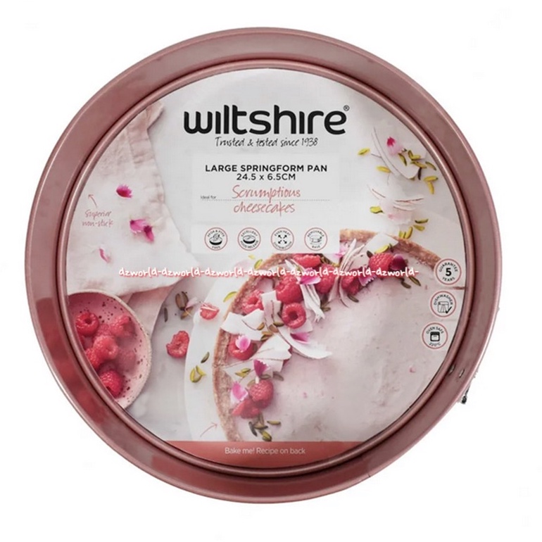 Wiltshire large Springform Pan 24.5cm Tray Bulat Loyang Kue Tempat Bakar Panggang Adonan Kue Anti lengket Warna Rose Gold Pink Wilt shire