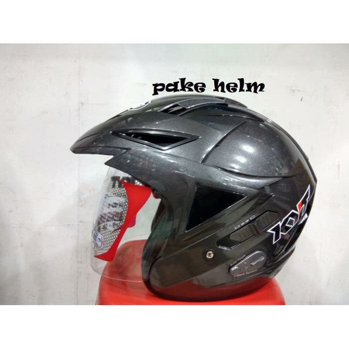 HELM KYT SCORPION KING SOLID ABU ABU TUA HALF FACE