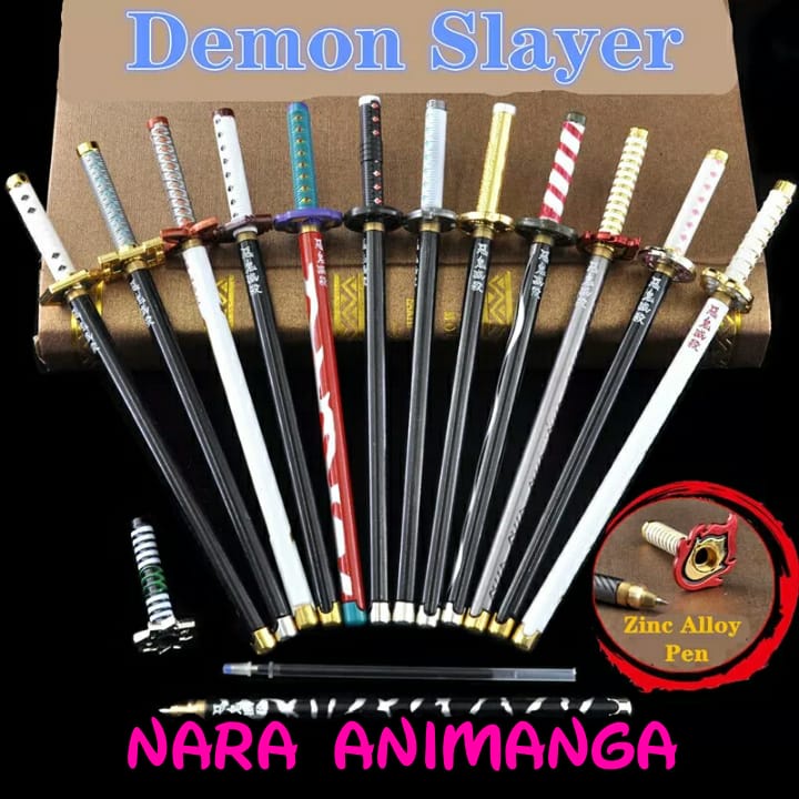 

Nara Animanga Pulpen Gel Anime Model Pedang Demon Slayer Kimetsu No Yaiba Tanjiro Zenitsu Giyu Rengoku